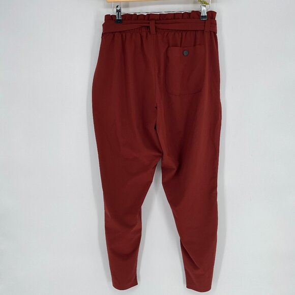 Athleta Skyline Pants Size 12 Cinnamon Brown Paper Bag‎ Waist  like new - Picture 3 of 7